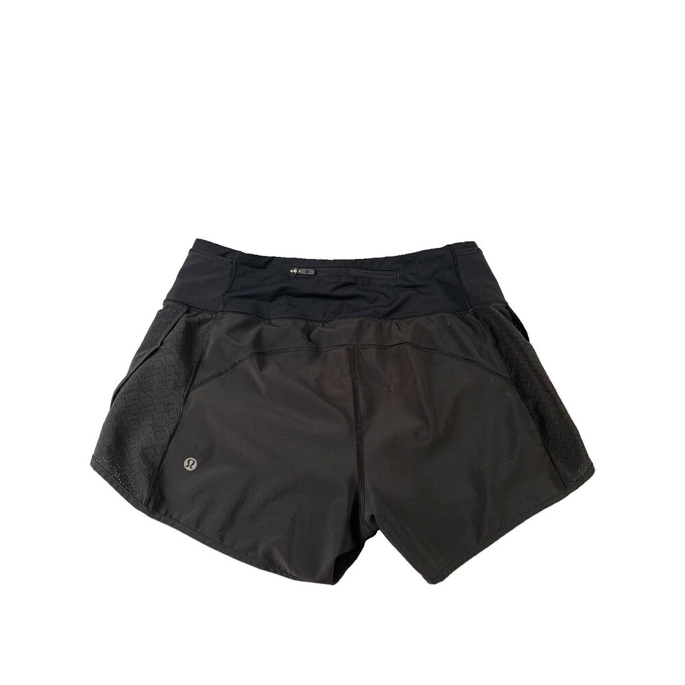 Lululemon Black High-rise 4” Inseam Lined Short Size 6
